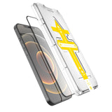 Set 2 folii sticla securizata cu sistem de montare usor si rapid Full Cover 3D Flippy compatibila cu Apple iPhone 11 Pro / XS Negru - vivimall.ro