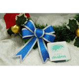 Set 2 fundite pentru brad, Albastre, cu margini argintii, 13 x 18 cm, PVC, Flippy - vivimall.ro