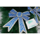 Set 2 fundite pentru brad, Albastre, model spiralat, cu margini aurii, 13 x 18 cm, PVC, Vivimall - vivimall.ro