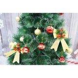 Set 2 Fundite Pentru Brad, Aurii, Decorate, Cu Sclipici, Din Poliester