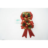 Set 2 fundite pentru brad, Rosii, decorate, cu sclipici, 14 x 19 cm, din poliester, Vivimall - vivimall.ro