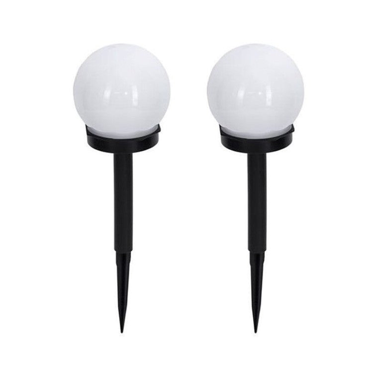 Set 2 Lampi Solare Led, Forma Sferica, Tip Glob, Diametru 10 Cm, Alb Cald - vivimall.ro