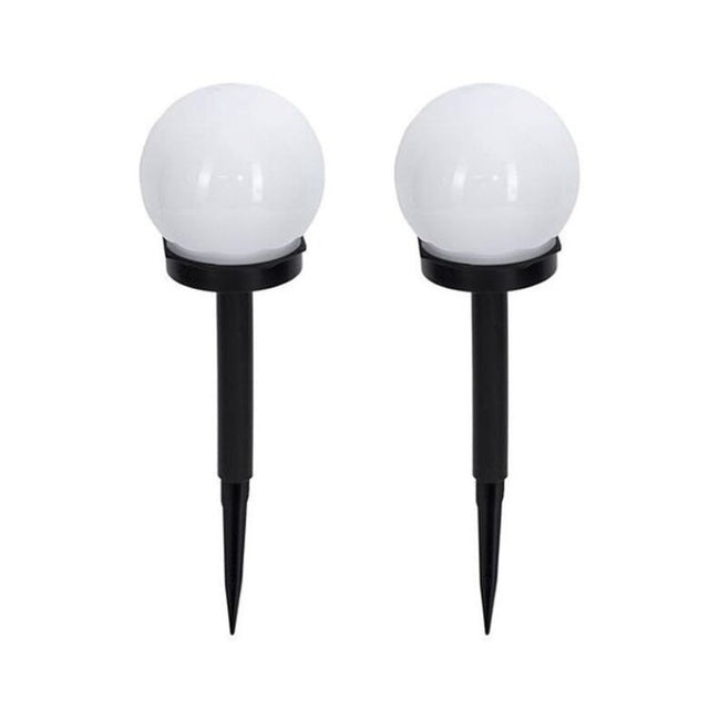 Set 2 lampa solara LED, Sferica, Tip Glob Vivimall, Diametru 10 cm, Multicolor - vivimall.ro
