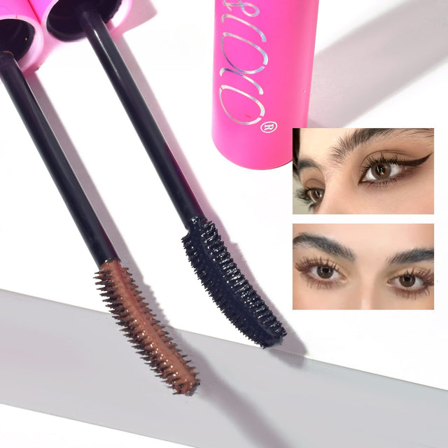 Set 2 Mascara, KEVIN & COCO, Stay Wild, 2 culori, 15.1 x 8.5 x 2.2 cm, Negru/Maro - vivimall.ro
