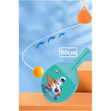 Set 2 Palete de Tenis de Masa, Vivimall, pentru Copii, Design Animat, Tematica Astronauti, Accesoriu de Agatat Inclus si 4 Mingi, Albastru - vivimall.ro