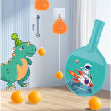 Set 2 Palete de Tenis de Masa, Vivimall, pentru Copii, Design Animat, Tematica Astronauti, Accesoriu de Agatat Inclus si 2 Mingi, Albastru - vivimall.ro