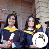 Set din 2 Piese pentru Absolvire, Vivimall, Panglica si Coronita, Model I Graduated, Negru - vivimall.ro