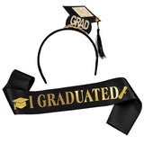 Panglica Si Coronita Pentru Absolvire Negre | Graduxe - vivimall.ro