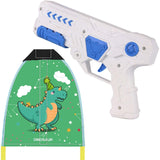 Set 2 Piese Jucarie Interactiva, Vivimall, Pistol de Catapultare + Zmeu, din Plastic si Panza, +8 Ani, Impermeabil, Model Dinozaur Verde, Multicolor - vivimall.ro