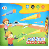 Jucaruie cu Lansator pentru Copii, Vivimall, Lanseaza Manual, Tinta, 2 Avioane, 40 de Gloante din Material Moale, Joc Interactiv, 28.5x25x6.3 cm, Gri Verde - vivimall.ro