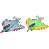 Jucaruie cu Lansator pentru Copii, Vivimall, Lanseaza Manual, Tinta, 2 Avioane, 40 de Gloante din Material Moale, Joc Interactiv, 28.5x25x6.3 cm, Gri Verde - vivimall.ro