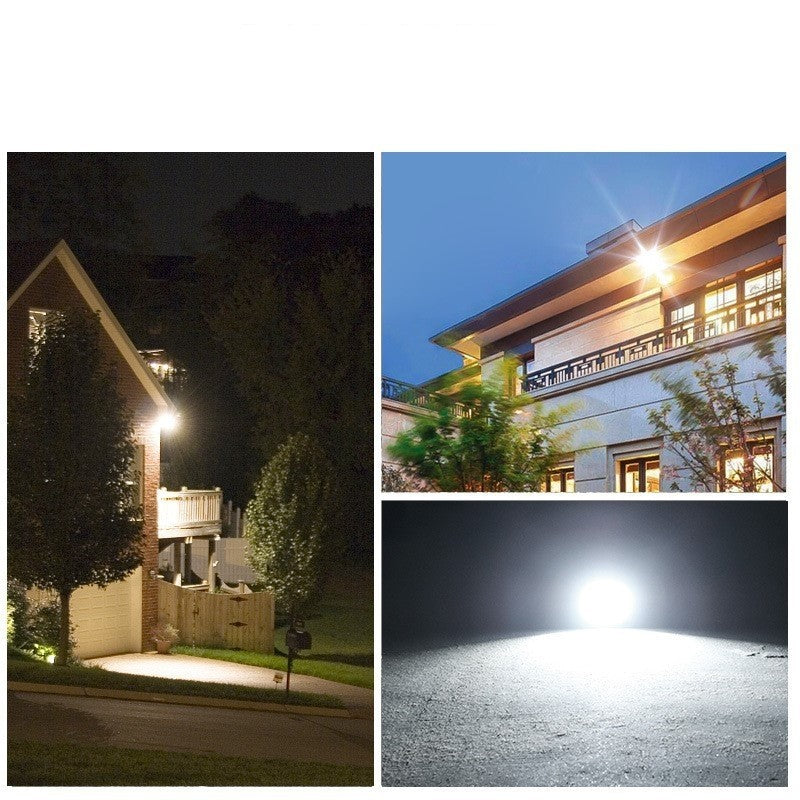 Set 2 proiectoare LED cu Panou Solar Vivimall, Senzor de miscare, Telecomanda, Waterproof, 200 LED-uri incorporate, 65W, 24x18 cm, IP67, Design Modern, Negru - vivimall.ro