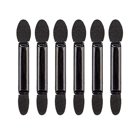 Set 20 de Aplicatoare Machiaj, Vivimall, 2 Capete, 6.2 cm, din Poliuretan si Burete, Negru - vivimall.ro