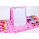 Set 208 Piese, Complet pentru Pictura si Desen, Vivimall, Tip Servieta, 3-12 Ani, 32 x 27 x 5 cm, Roz - vivimall.ro
