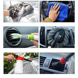 Set 23 Accesorii pentru Curatare Auto, Vivimall, din PP si Microfibra, Interior/Exterior, 30 x 24 x 12 cm, Galben/Negru - vivimall.ro