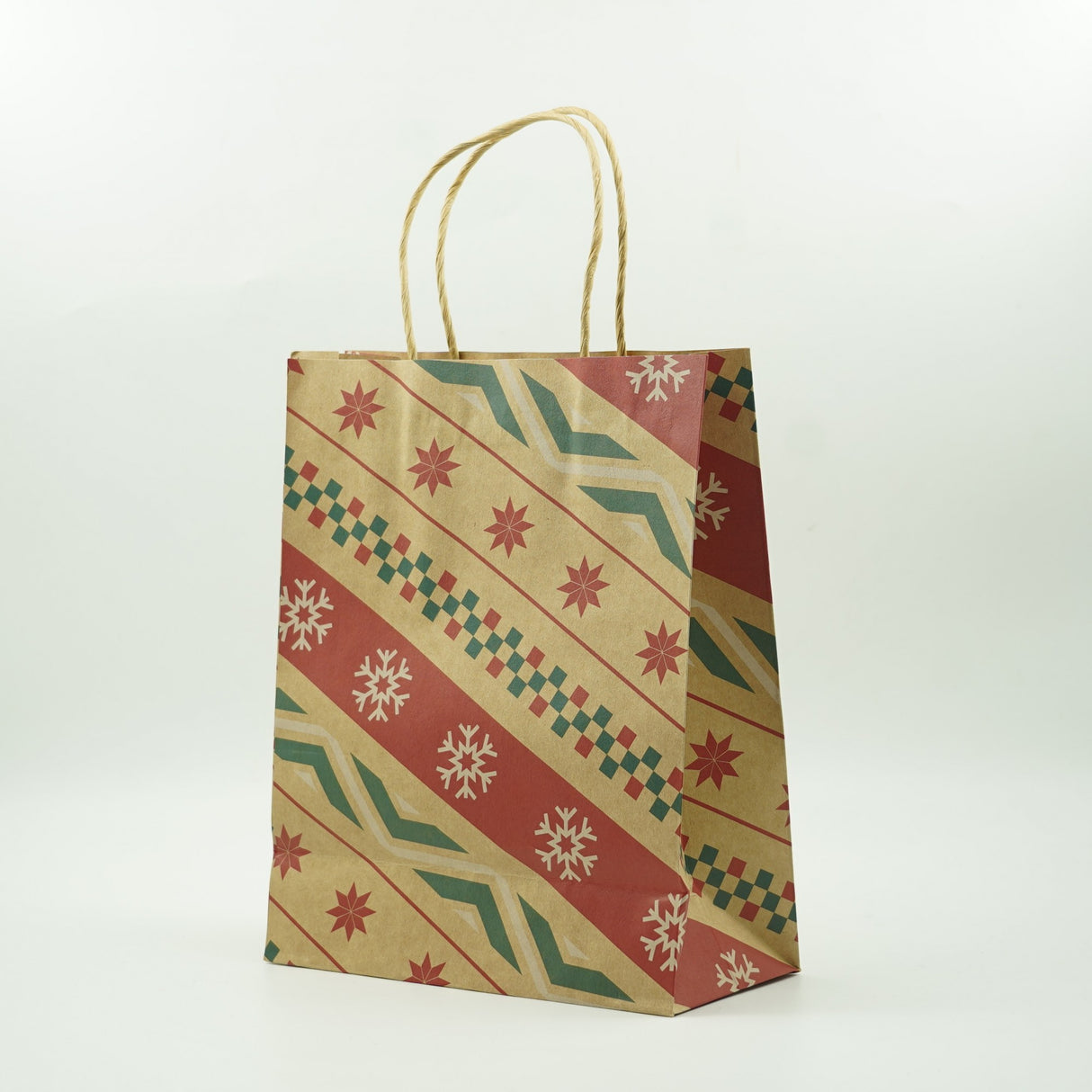 Set 24 pungi cadou Vivimall, imprimeu tematica Craciun, model random, din hartie, 18.5 x 22.5 x 8.5 cm, multicolor - vivimall.ro
