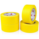 Set complet 24 role bandă adezivă de mascare galbenă 48mm, vedere laterală cutie