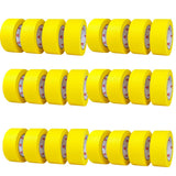 Set 24 role bandă de mascare galbenă 48mm x 50m, rezistentă UV, vedere frontală ambalaj