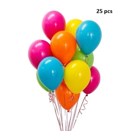 Set 25 Baloane din Latex, Vivimall Metalizate, Model Party, 30 cm, Multicolore, 2.8 g - vivimall.ro