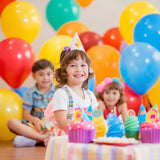 Set 25 Baloane din Latex, Vivimall, Model Party, 13 cm, Multicolore, 1 g - vivimall.ro