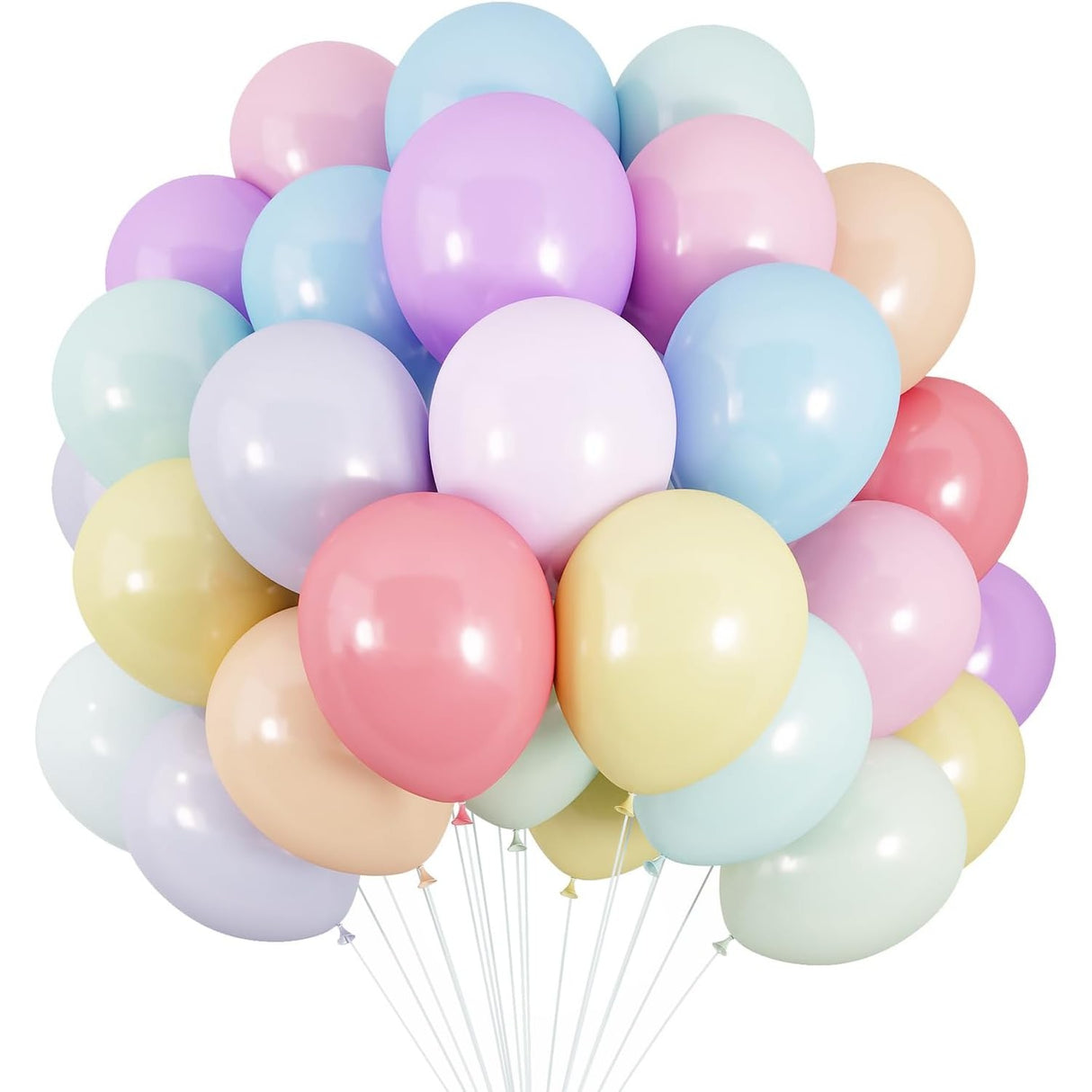 Set 25 Baloane din Latex, Vivimall, Model Party, 13 cm, Multicolore, Culori Pale, 1 g - vivimall.ro