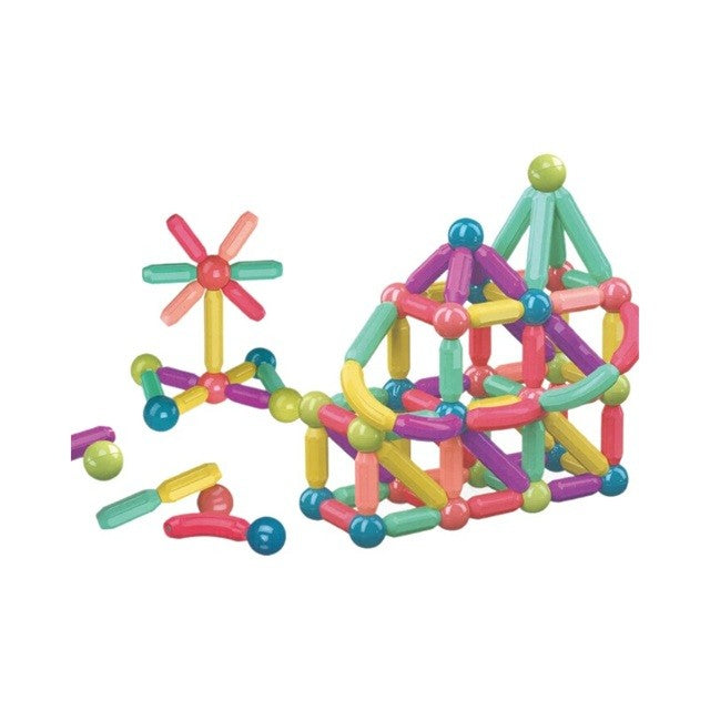 Set Constructie Magnetica 25 Piese Colorate | FunMagnets - vivimall.ro