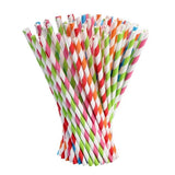 Set 25 Paie Din Hartie Cu Dungi | EcoSip 2 - vivimall.ro