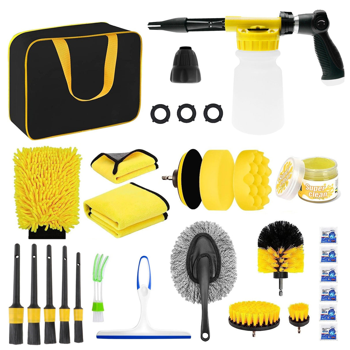 Set 26 accesorii curățare auto | AutoClean