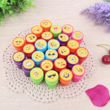 Set 26 Stampile, Vivimall, pentru Copii 4-6 Ani, Model Fete Zambitoare Emoji, 20 x 10 x 2 cm, Multicolor - vivimall.ro