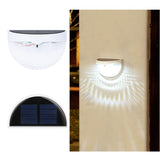 Set 2x Lampa solara de perete 6LED, Vivimall, carcasa alba, lumina alb rece - vivimall.ro