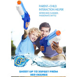 Set 2x Pistol cu Apa pentru Copii, Vivimall, 6ani+, Albastru, 1x 900 ML +  1x 300 ML - vivimall.ro