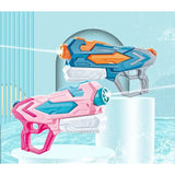 Set 2x Pistol cu Apa pentru Copii, Rezervor, Pentru Piscina/Plaja, Vivimall, 6ani+, Roz + Albastru, 4 duze, 900 ML - vivimall.ro