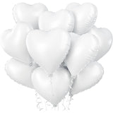 Set 3 Baloane din Folie Metalizata, Vivimall, Model Inimi, Tema Ziua Indragostitilor, 45 cm, 2 Rosii, 1 Alb, Ambalaj Individual, Pai Inclus, Umflare cu Aer sau Heliu, Alb/Rosu - vivimall.ro