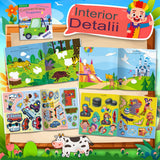 volume de carte de autocolante pentru produse noi transfrontaliere Amazon, care se concentrează pe autocolante de dezvoltare potențială, comoara de iluminare a copiilor Cartea educatie prescolar + DB01-99-0002 (set 10 volume) - vivimall.ro