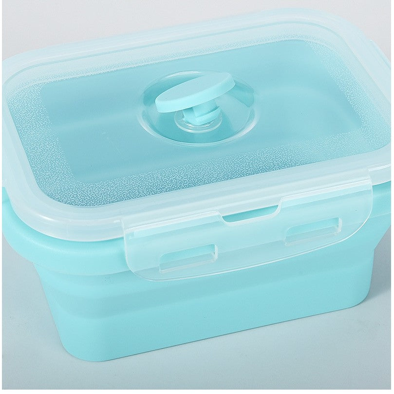 Set 3 Caserole Pliabile Din Silicon, Rezistenta La Temperaturi Ridicate, Usor De Depozitat Si Curatat, 350/500/800 Ml, Utilizare In Cuptorul Cu Microunde, Albastra - vivimall.ro