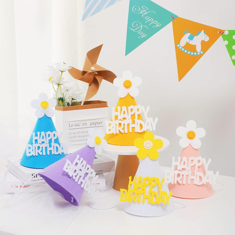 Set 3 Coifuri Cu Floare Din Spuma | BirthdayBliss - vivimall.ro