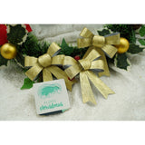 Set 3 fundite pentru brad, Aurii, 10 x 11 cm, din poliester, Vivimall - vivimall.ro