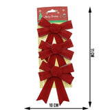 Set 3 fundite pentru brad, Rosii, 10 x 11 cm, din poliester, Vivimall - vivimall.ro