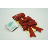 Set 3 fundite pentru brad, Rosii, cu sclipici, 10 x 11 cm, din poliester, Vivimall - vivimall.ro