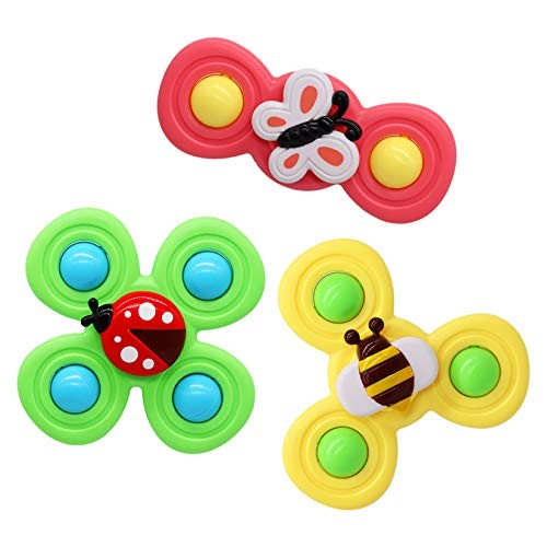 Комплект от 3 играчки Spinner за деца, Spinimals, пчела, пеперуда, калинка 
