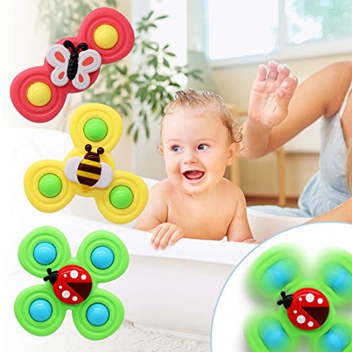 Комплект от 3 играчки Spinner за деца, Spinimals, пчела, пеперуда, калинка 