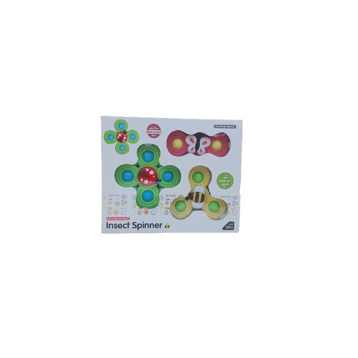 Комплект от 3 играчки Spinner за деца, Spinimals, пчела, пеперуда, калинка 