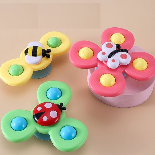 Комплект от 3 играчки Spinner за деца, Spinimals, пчела, пеперуда, калинка 