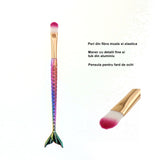 Комплект от 3 четки за грим с русалка | LumiGlow