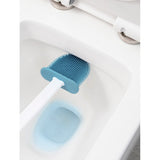 Set 3 Perii Pentru Toaletă, Din Silicon, Perie Zimțată, Cap Flexibil, Suport Adeziv, Pentru Montarea Pe Perete, 39 x 19 x 9,8 cm - vivimall.ro