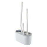 Set 3 Perii Pentru Toaletă, Din Silicon, Perie Zimțată, Cap Flexibil, Suport Adeziv, Pentru Montarea Pe Perete, 39 x 19 x 9,8 cm - vivimall.ro