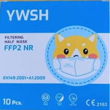 Set 30 bucati Masca de protectie faciala pentru copii, Flippy®️, de unica folosinta, FFP2 CE 2163, 5 straturi, nesterila, ambalaj individual, Copii, Alb - vivimall.ro