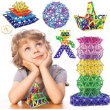 Set 308 Piese Betisoare Magnetice, Vivimall, din Plastic/Magnet, +3 Ani, Multicolor - vivimall.ro