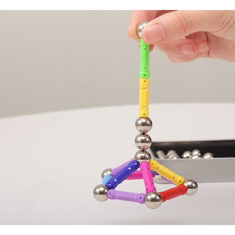 Set 308 Piese Betisoare Magnetice, Vivimall, din Plastic/Magnet, +3 Ani, Multicolor - vivimall.ro