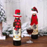 Set 2 Accesorii Decorative Pentru Sticlele De Vin, Tematica Craciun, Material Textil/Poliester - vivimall.ro